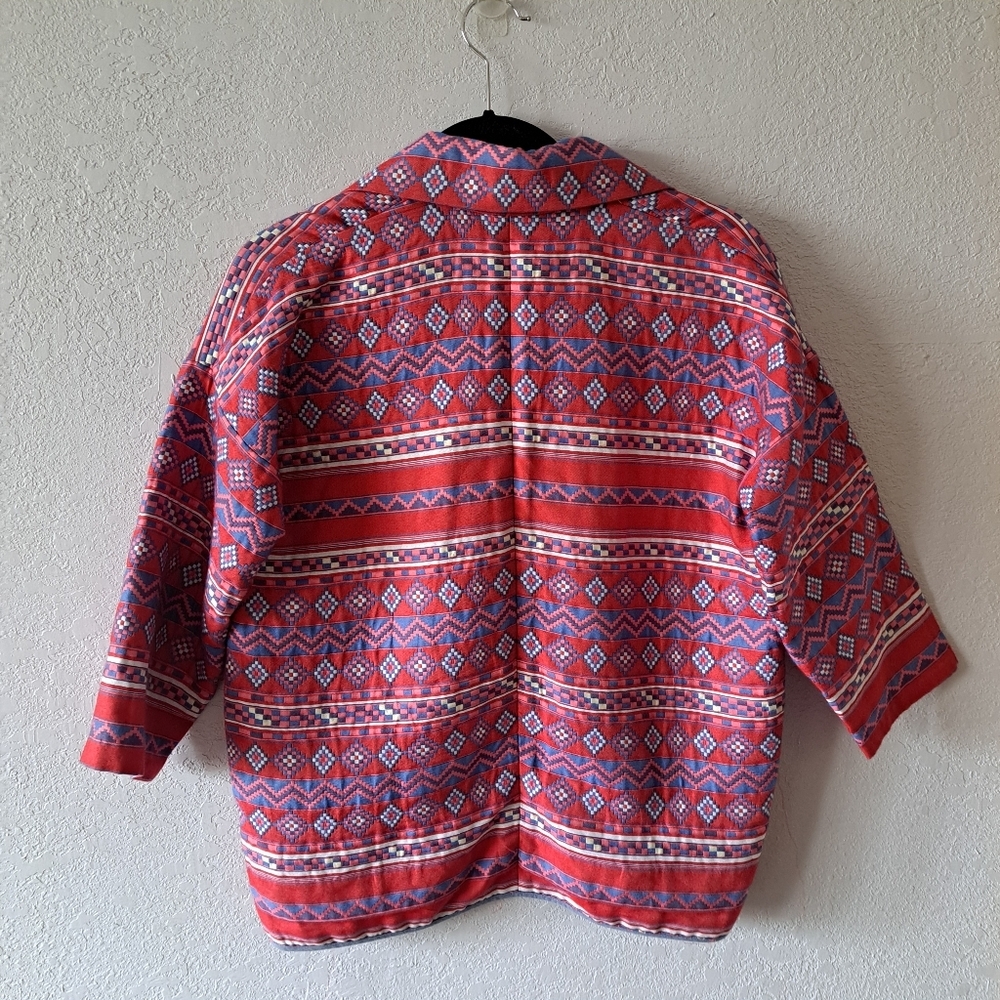 J. Crew Quilted Pullover Geometric Pattern - Picture 5 of 5